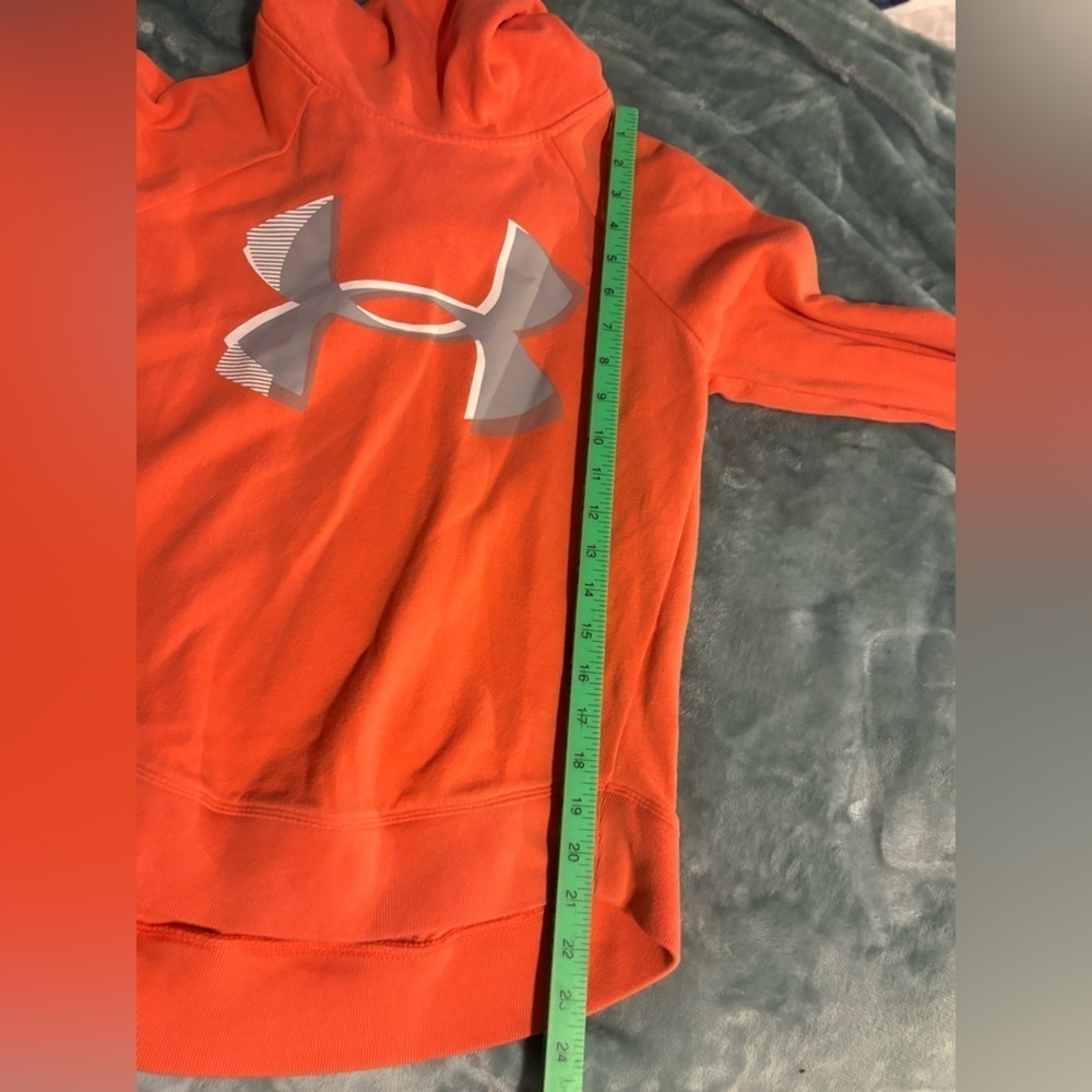 Womens UNDER ARMOUR loose fit fleece lined hooded hoodie sweatshirt sz XS. - Picture 7 of 7